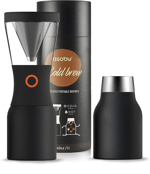 新品. asobu Cold Brew コーヒーメーカー 34oz Portable Cold Brew Coffee Maker 34 oz Asobu Black | The Coffee