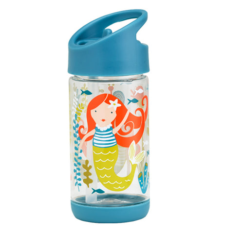 This see-through container featuring mermaids will delight young children. 