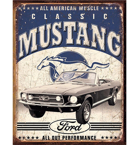 Classic Mustang Tin Sign