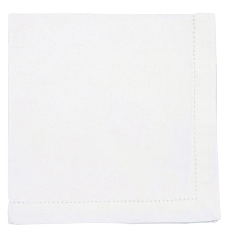 a white hemstitched napkin