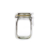 The small bag is shaped like a mason jar with a greenish top.