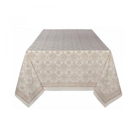 Block Print Lotus Tablecloth