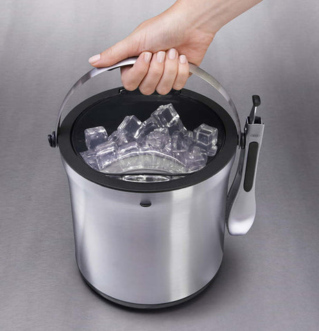 Steel-Ice Bucket & Tong Set