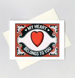 Heart Matchbox Label - Anniversary Card