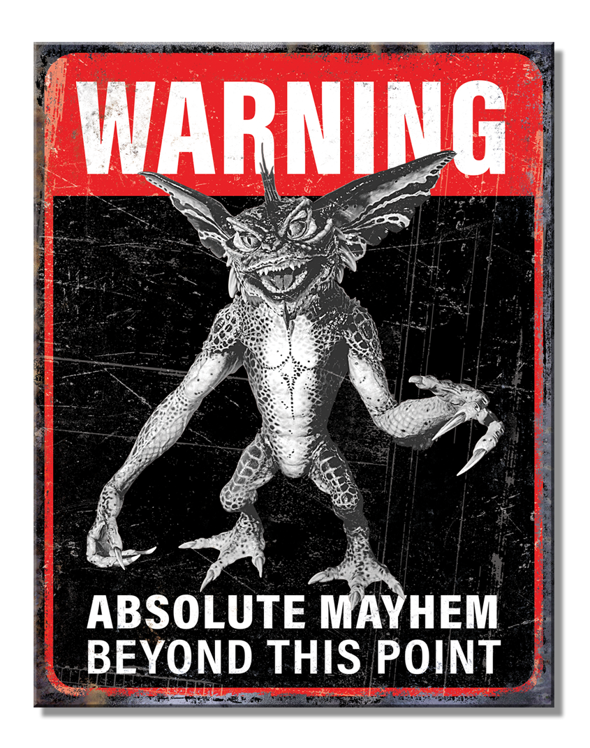 Gremlins-Warning Tin Sign
