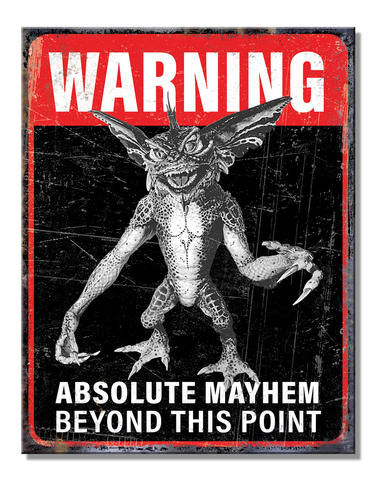 Gremlins-Warning Tin Sign