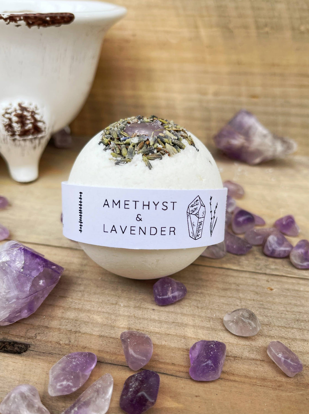 Amethyst &amp; Lavender Bath Bombs: Medium