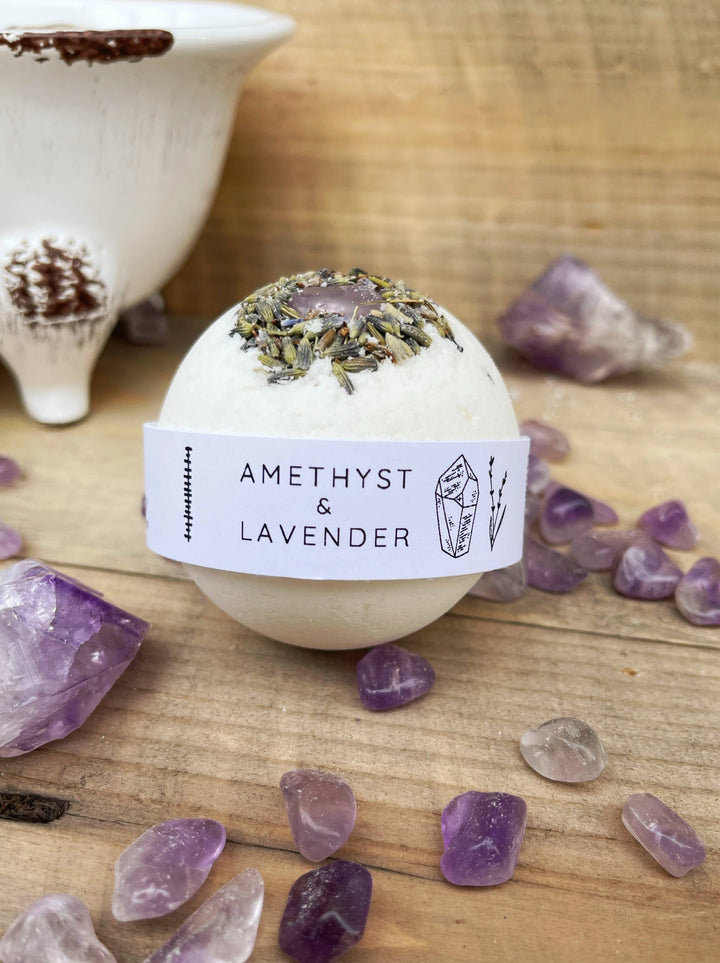 Amethyst &amp; Lavender Bath Bombs: Medium