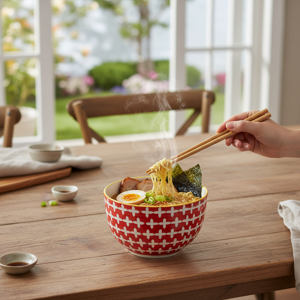 Yuki Noodle Bowl Orange Stoneware Everyday