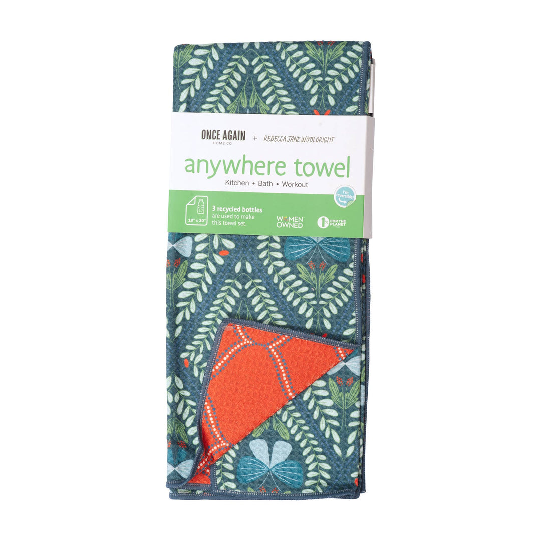 Anywhere Towel Reversible - RJW Iridescent: Dark Sea
