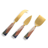 Galicia Marble Cheese Knives, Set of 3