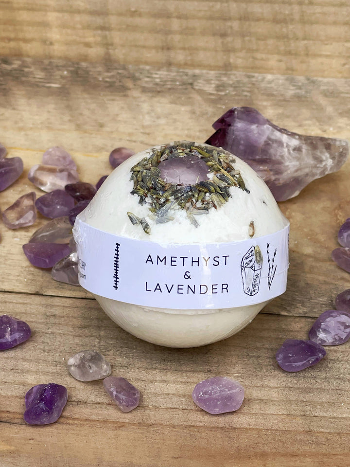 Amethyst &amp; Lavender Bath Bombs: Medium