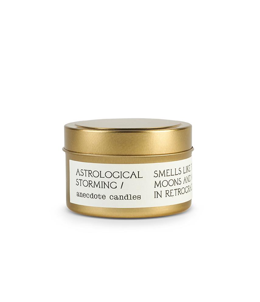 Astrological Storming (Sandalwood &amp; Incense) Candle: 7.8 oz Glass Jar