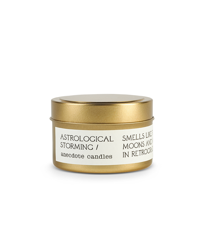 Astrological Storming (Sandalwood &amp; Incense) Candle: 7.8 oz Glass Jar