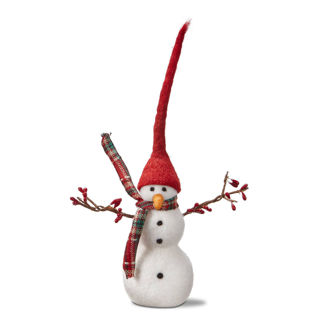 Snowman W/ Berry Branch Arms Small Multi Wool Christmas