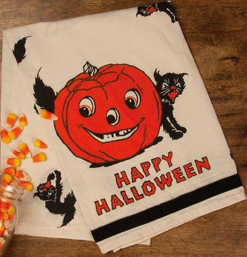 HALLOWEEN Dish Towel "Happy Halloween"
