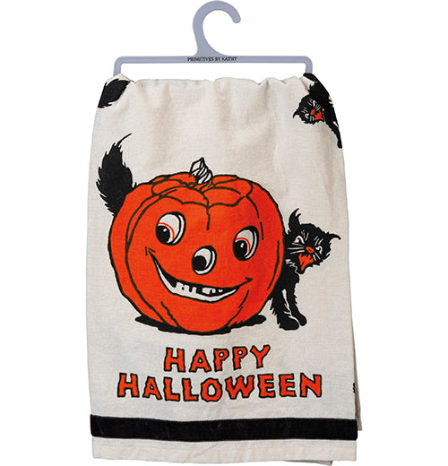 HALLOWEEN Dish Towel "Happy Halloween"