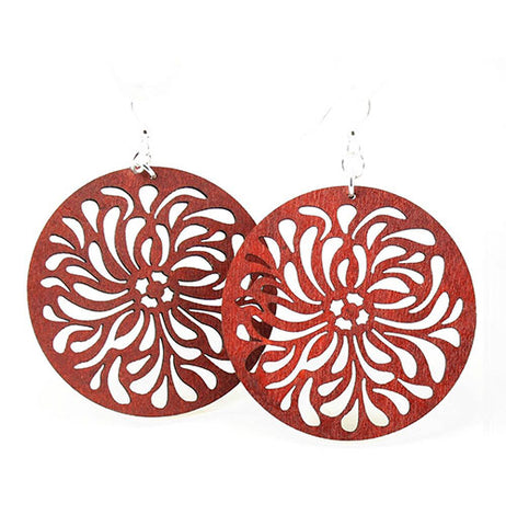 Raindrop Circle Earrings: Brown