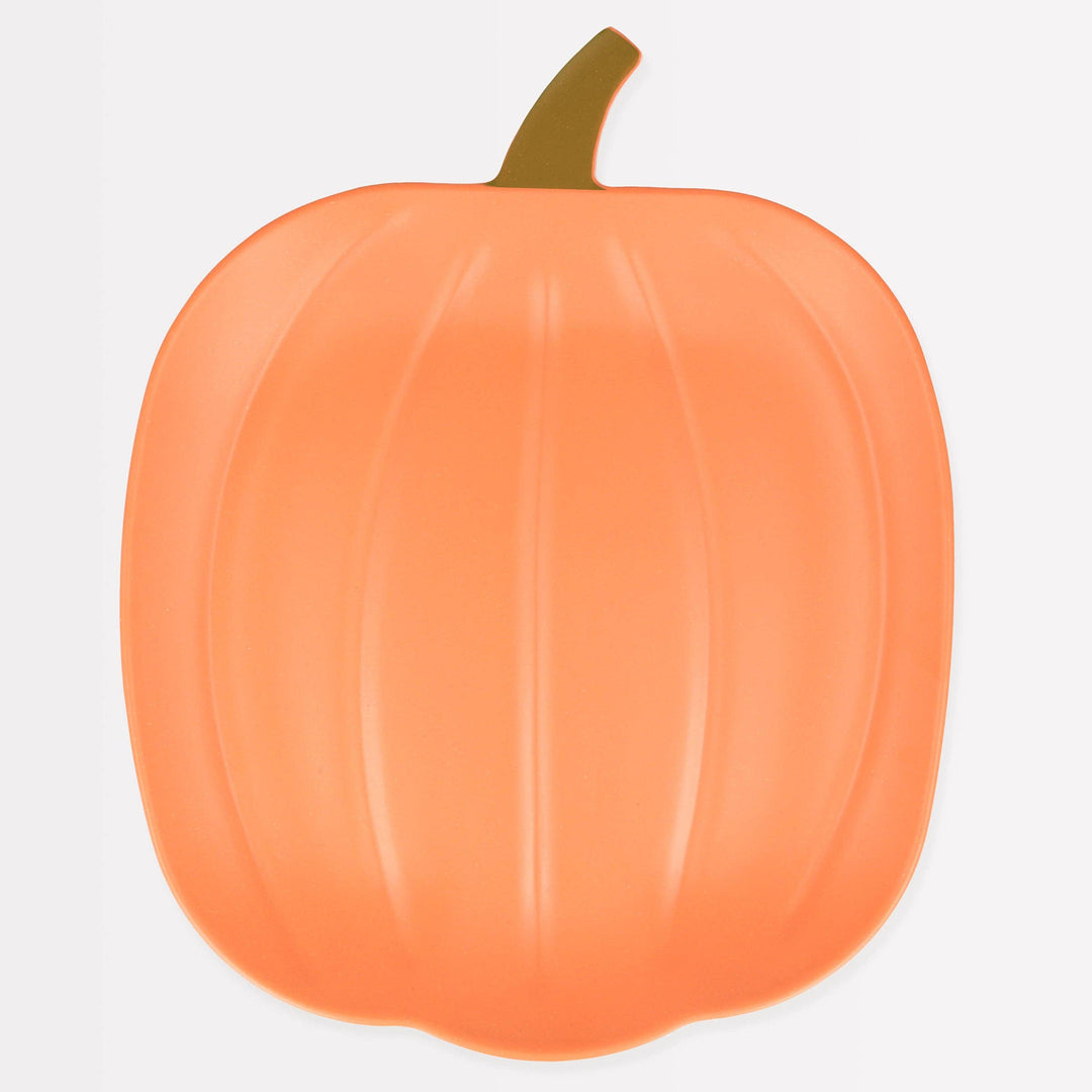 THANKSGIVING Reusable Bamboo Pumpkin Plate