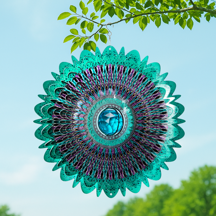 Crystal Cosmic Mandala - Large Wind Spinner