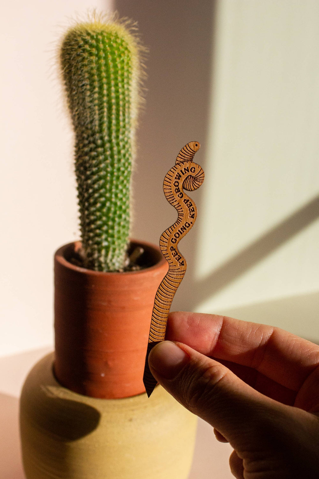 Keep Going Keep Growing Earthworm Wood Plant Pick