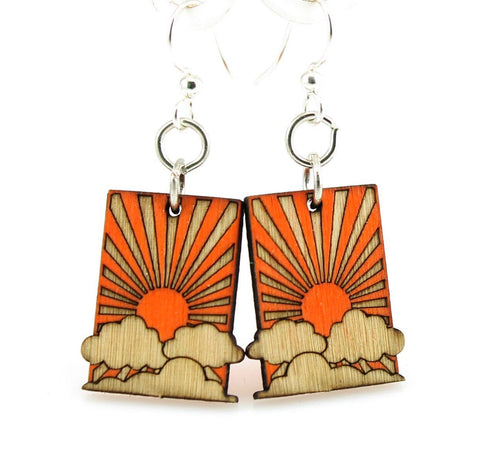 Sunrise Blossoms Earrings: Tangerine