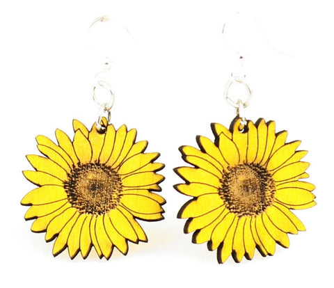 Detailed Sunflower Earrings