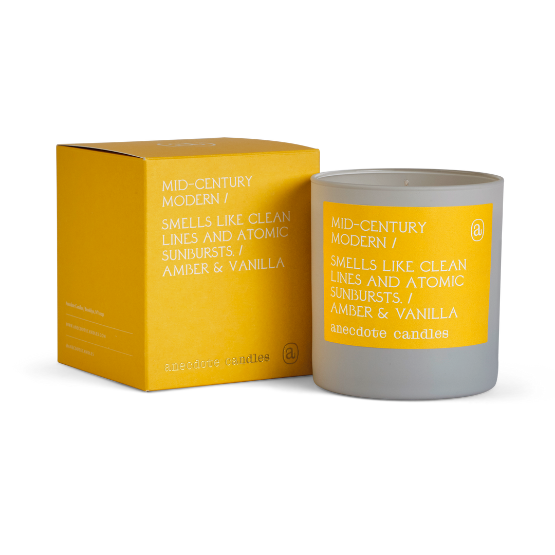 Mid-century Modern (Amber &amp; Vanilla) Candle: 7.8 oz Glass Jar