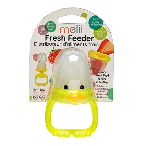 Silicone Duck Fresh Food Feeder and Teether