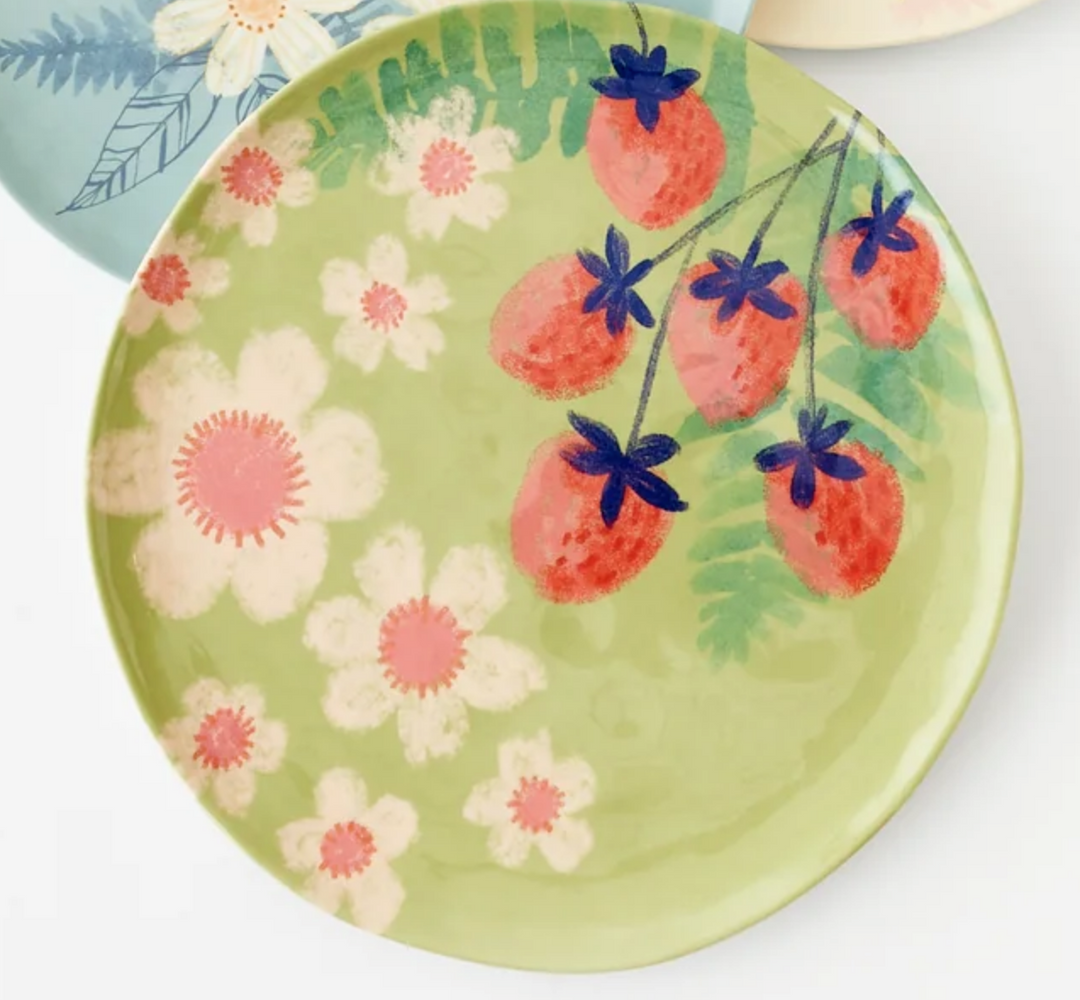 Berries &amp; Florals 11" Melamine Plate