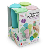 4 Pack of Silicone Push Ice Pops with Tray
