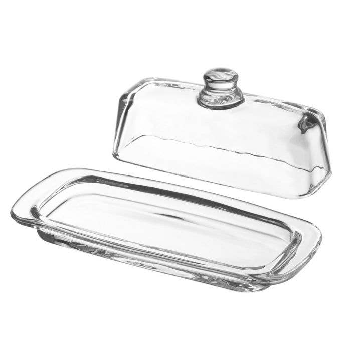 HIC Kitchen Glass Butter Dish With Lid