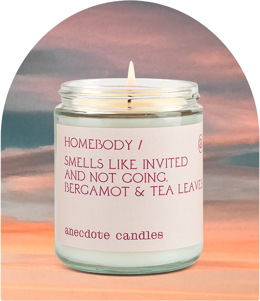 Homebody Candle (Bergamot &amp; Tea Leaves) Candle: 7.8 oz glass jar