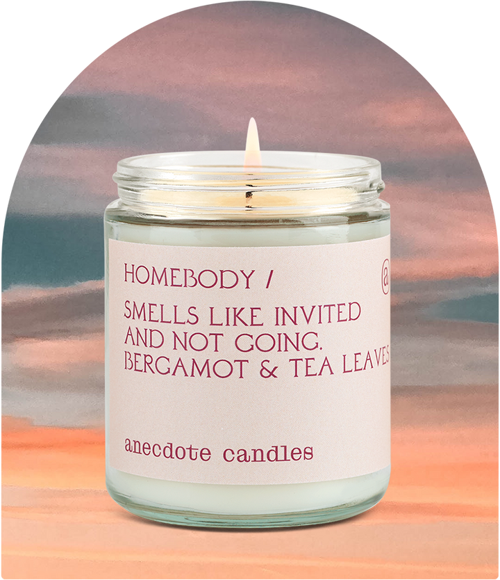 Homebody Candle (Bergamot &amp; Tea Leaves) Candle: 7.8 oz glass jar