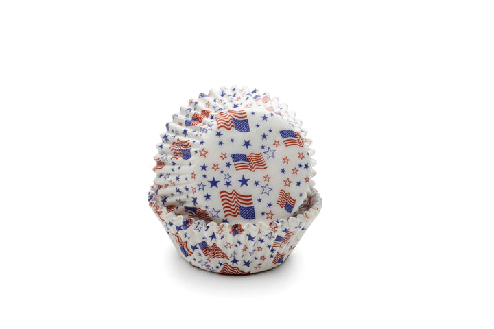 Fox Run Patriotic Cupcake Liners, 50 Count, 3" x 3"