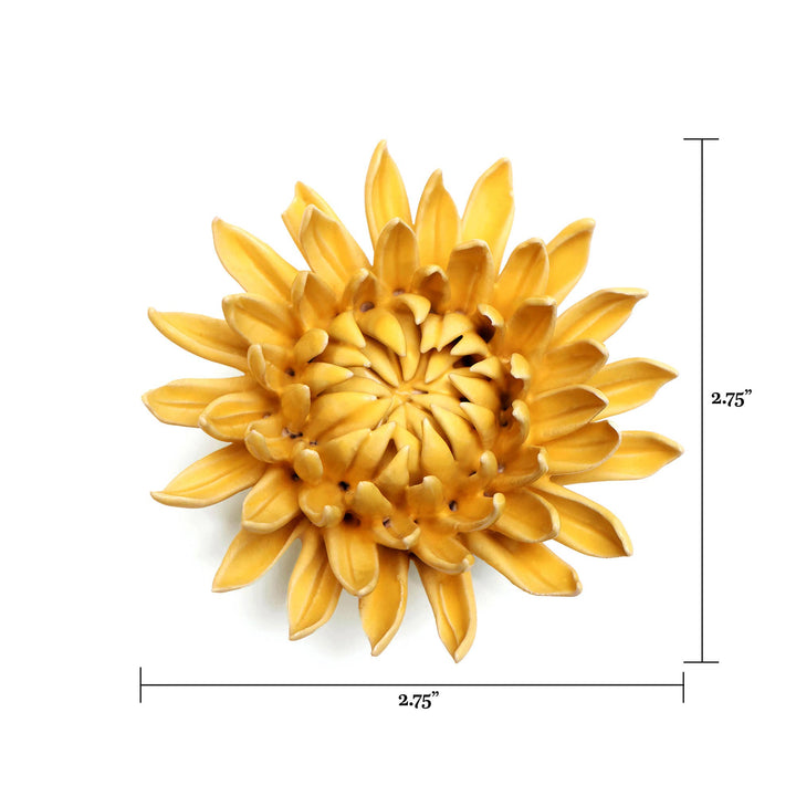 Ceramic Faux Flowers Succulents For Tabletop Or Wall Hangin: Peony Orange