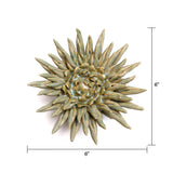 Ceramic Faux Flowers Succulents For Tabletop Or Wall Hangin: Peony Orange