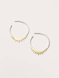 Spiked Brass Hoops - Naked Brass
