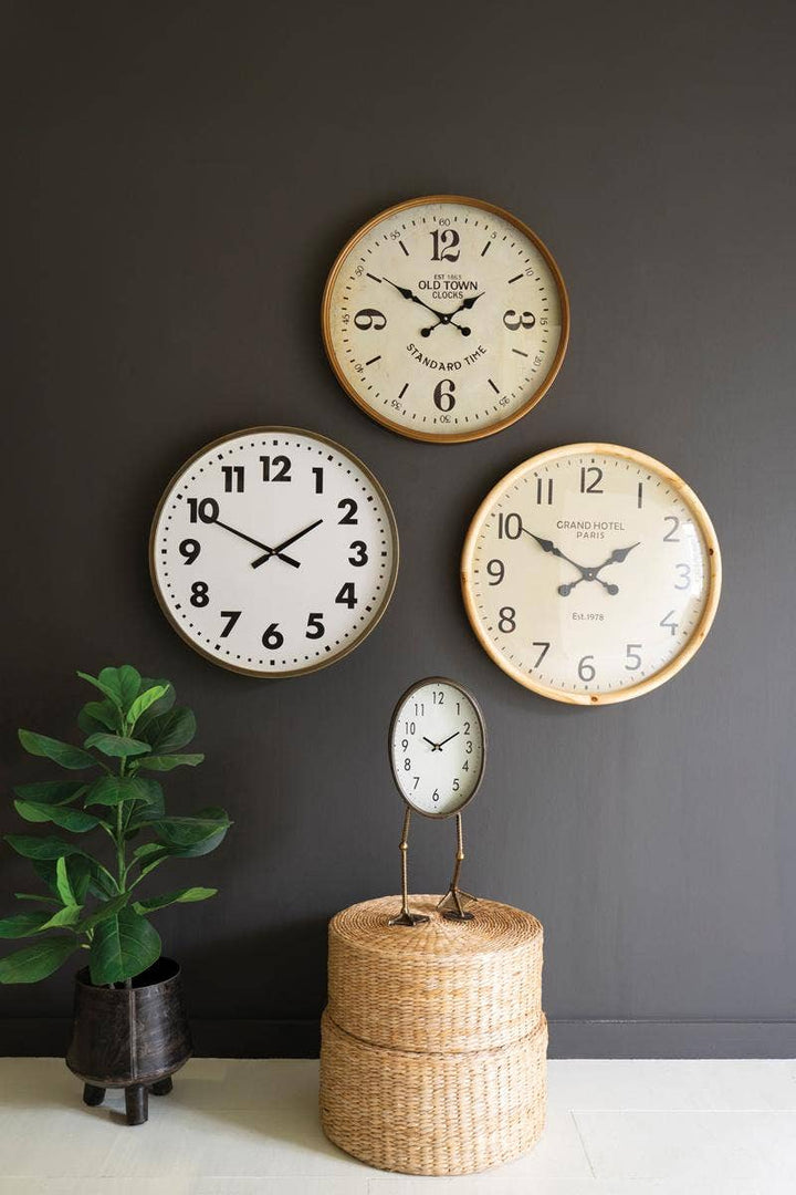 Gold Table Clock with Duck Feet