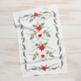Poinsettia Christmas Dishtowel
