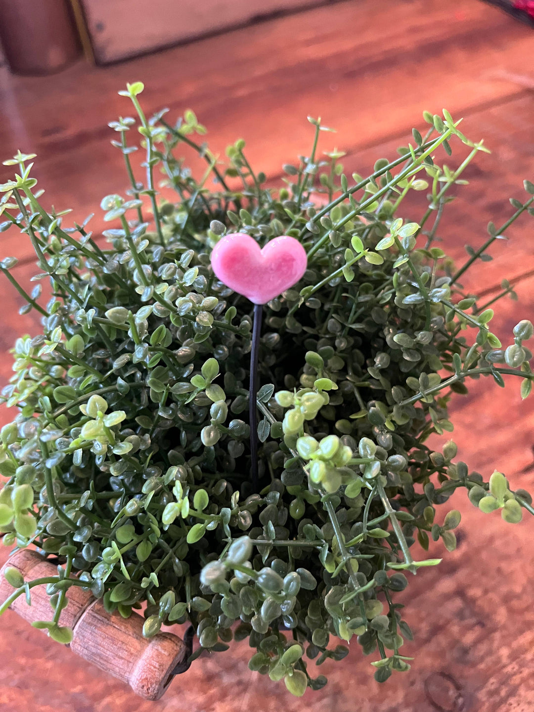 Glass Heart Plant Stick: Periwinkle Blue