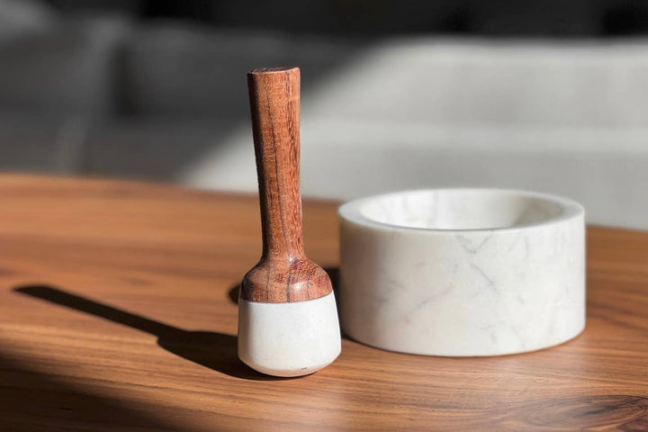 White Marble Mortar &amp; Pestle