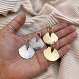 Handmade Truffle Earrings: Silver Finish