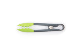 Mini Silicone Tong, Green, 7"