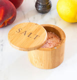 Salt Box with Engraved Magnetic Swivel Lid