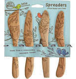 Set of Four Beechwood Spreaders Nature