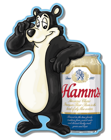 Hamm's Bear Aluminum Sign