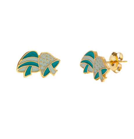 70's Mushroom Stud Earrings