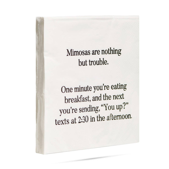 Mimosas are nothing but trouble funny Cocktail Napkins