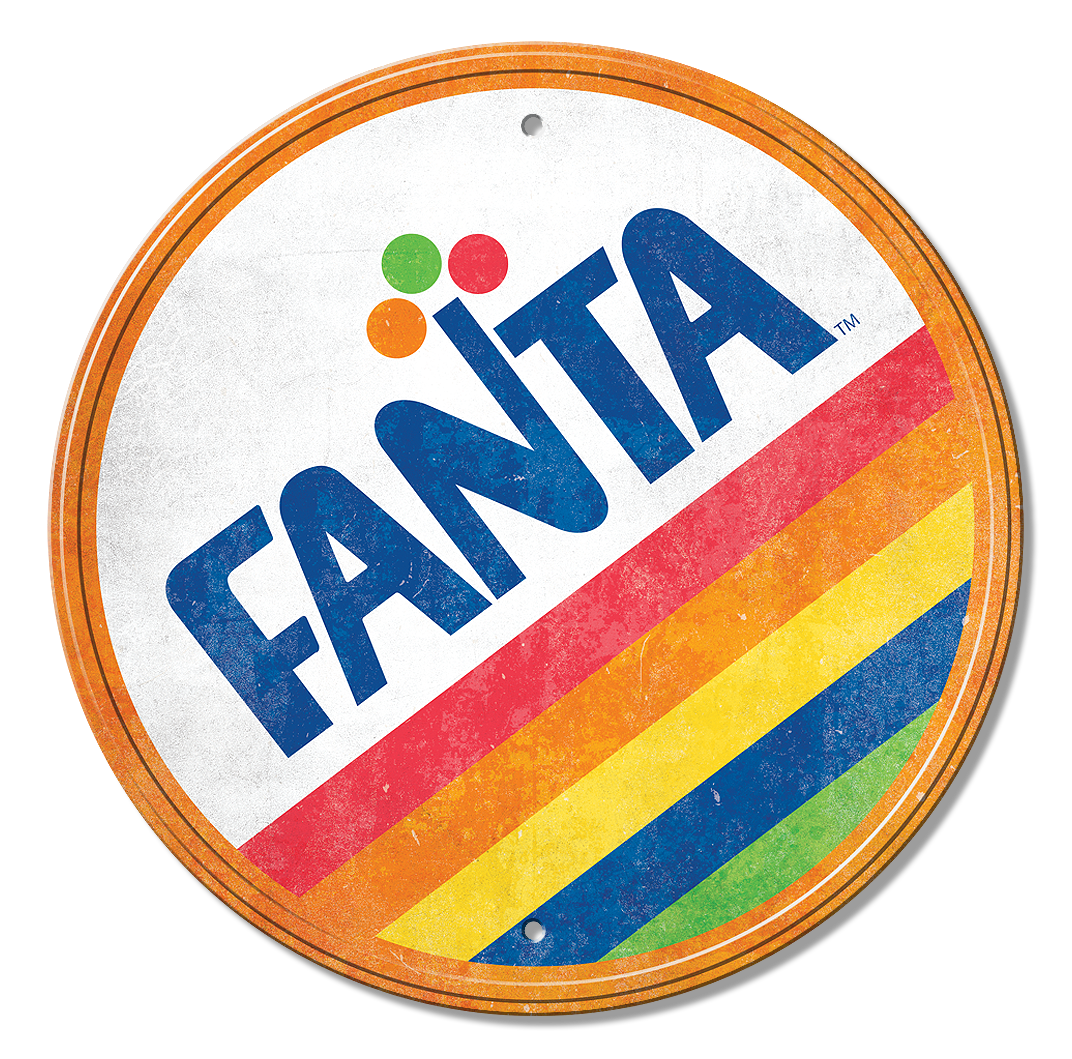 Round - Fanta Tin Sign